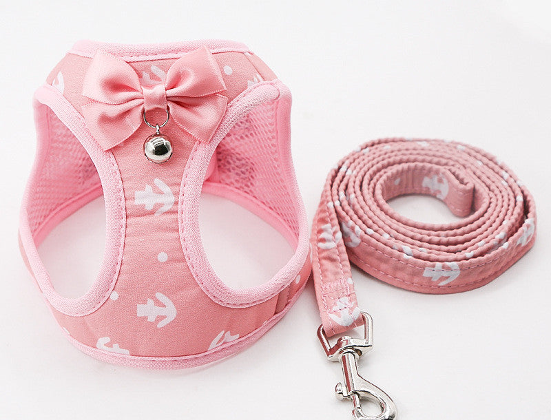 Cat Traction Rope Set Chest Harness Collar Dog Leash Combo