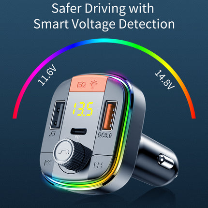 Car MP3 Bluetooth Player and Fast Charging PD QC3.0 Adapter