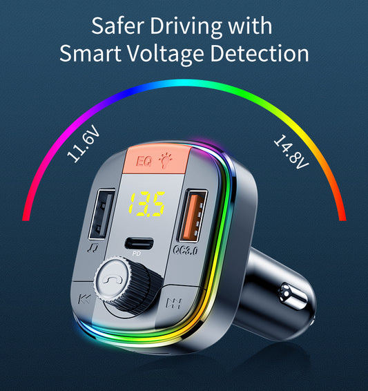 Car MP3 Bluetooth Player and Fast Charging PD QC3.0 Adapter