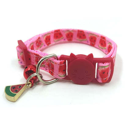 Buy Pet Print Bell Cat Collar – Stylish & Safe Cat Strap Accessory