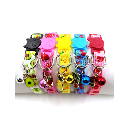 Buy Pet Print Bell Cat Collar – Stylish & Safe Cat Strap Accessory