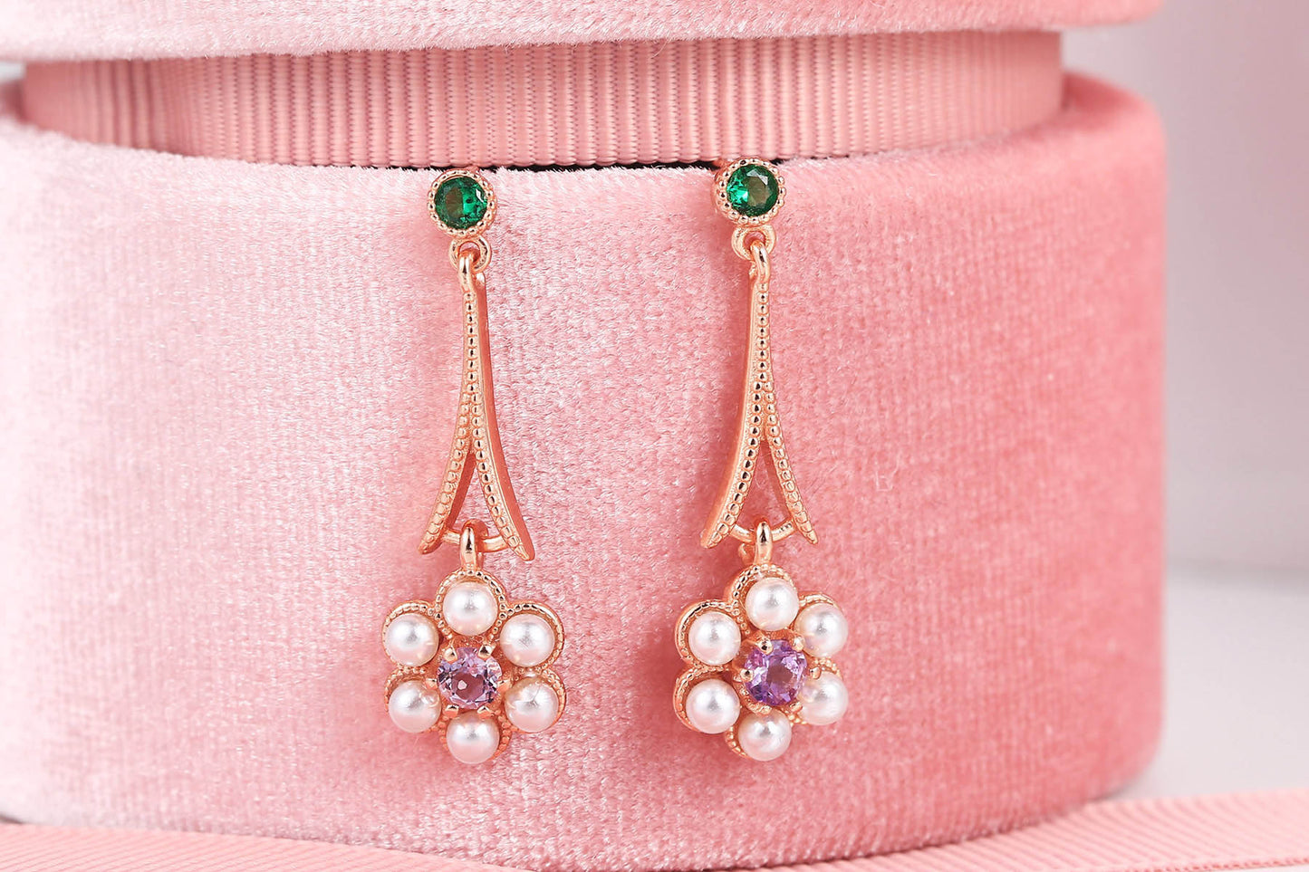 Color Treasure Jewelry – Natural Amethyst Tassel Plum Shape