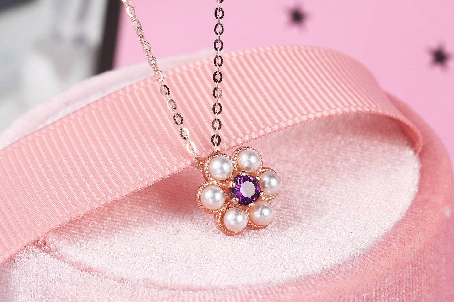 Color Treasure Jewelry – Natural Amethyst Tassel Plum Shape