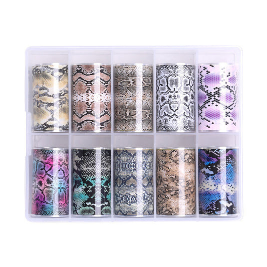 Classic Manicure Nail Sticker Set – Ins Snake Star Designs.