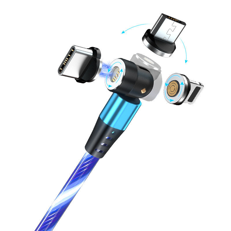 Buy 540° Rotating Luminous Magnetic Fast Charge Cable for Mobile