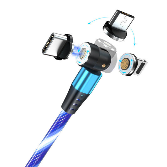 Buy 540° Rotating Luminous Magnetic Fast Charge Cable for Mobile