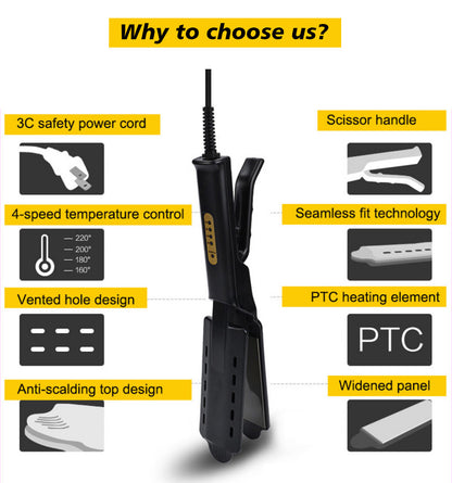 U.S. Standard Steam Hair Straightener for Safe and Smooth