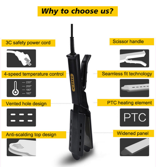 U.S. Standard Steam Hair Straightener for Safe and Smooth
