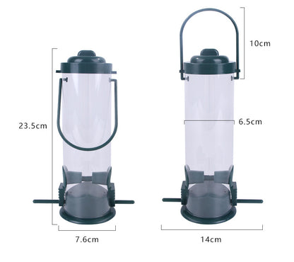 Buy Hanging Pet Bird Feeder Plastic Food Dispenser Garden Decor