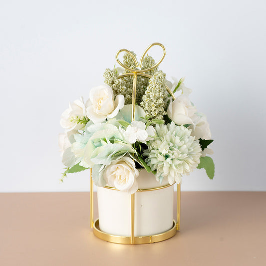 Small Potted Plants Dried & Simulation Flower Bouquet Home