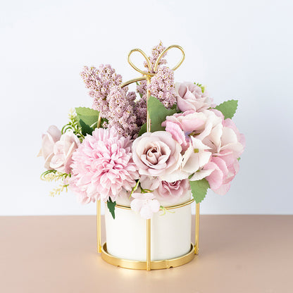Small Potted Plants Dried & Simulation Flower Bouquet Home
