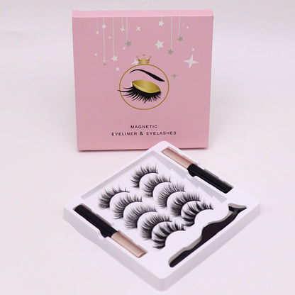Magnetic Eyelashes Eyeliner Set - Long-Lasting, Waterproof
