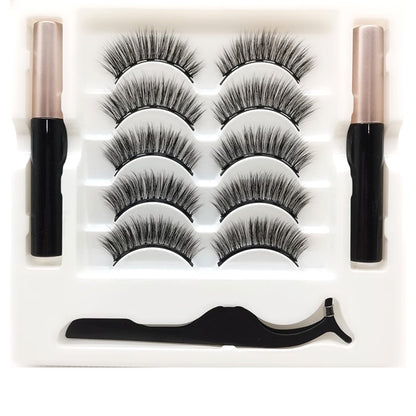 Magnetic Eyelashes Eyeliner Set - Long-Lasting, Waterproof
