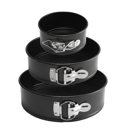 3PCS Non-Stick Springform Cake Mold Round Baking Pan Set