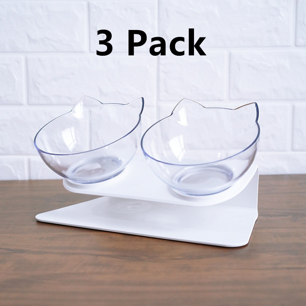 Cat Double Bowl – Ergonomic Food Bowl for Neck Protection