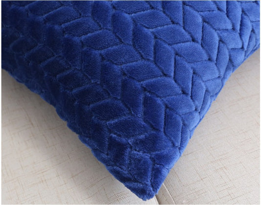 Solid Color Flannel Pillow – Sofa Cushion Cover for Home