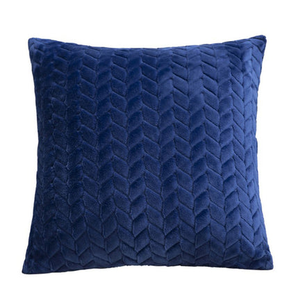 Solid Color Flannel Pillow – Sofa Cushion Cover for Home