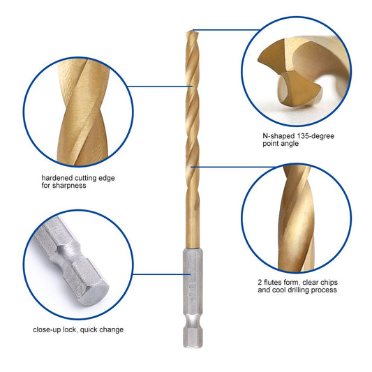 Fitt Externally Cooled High-Speed Steel Twist Drill 13 Sets