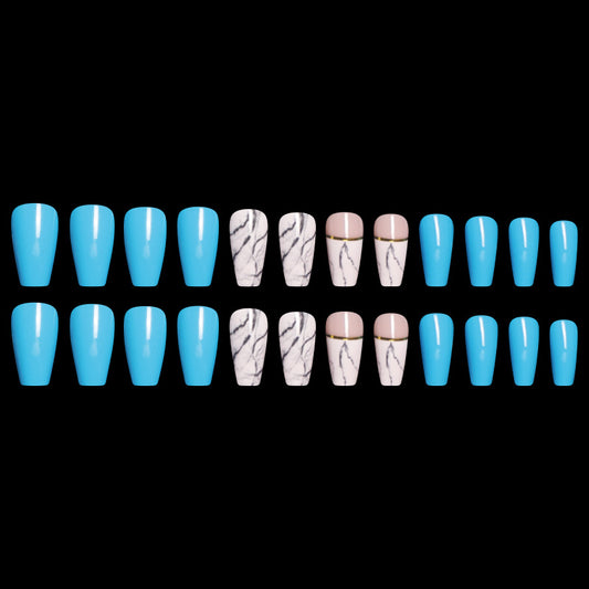 Buy Ballet Coffin Fake Nails – Stylish & Trendy Nail Art Set