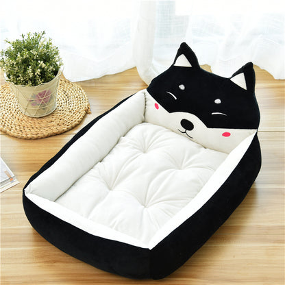 Large Pet Dog Bed – Warm Cozy Fleece Nest for Cats & Dogs