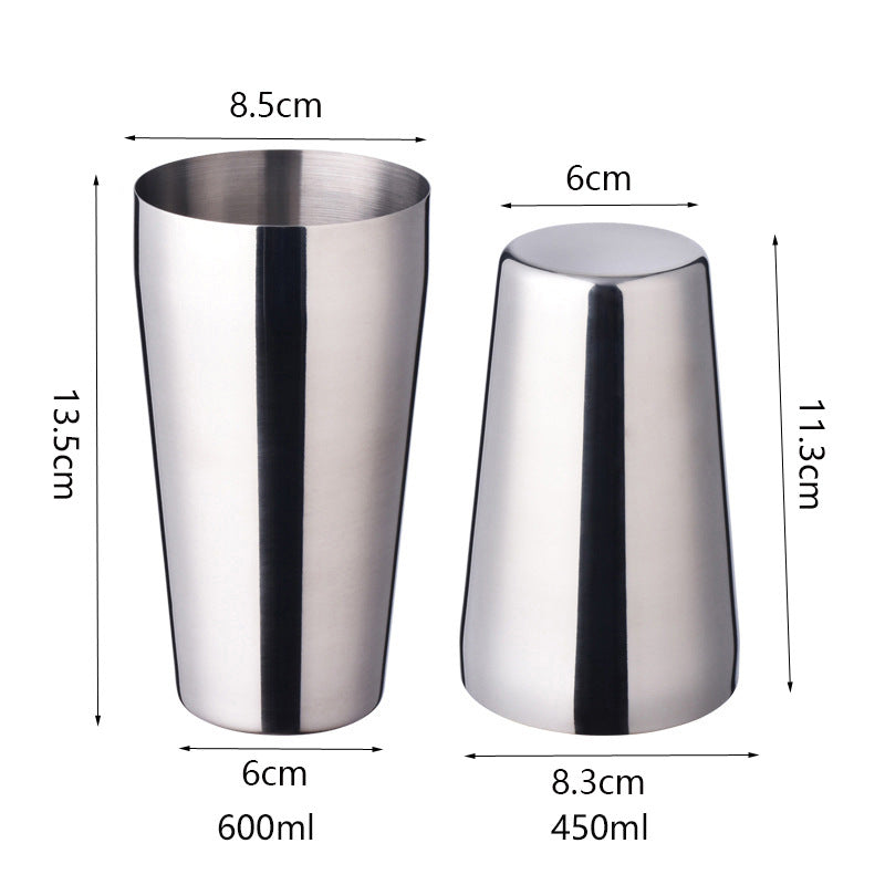 6-Piece Stainless Steel Cocktail Shaker with Ice Bucket Set