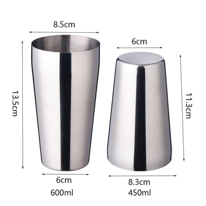 6-Piece Stainless Steel Cocktail Shaker with Ice Bucket Set