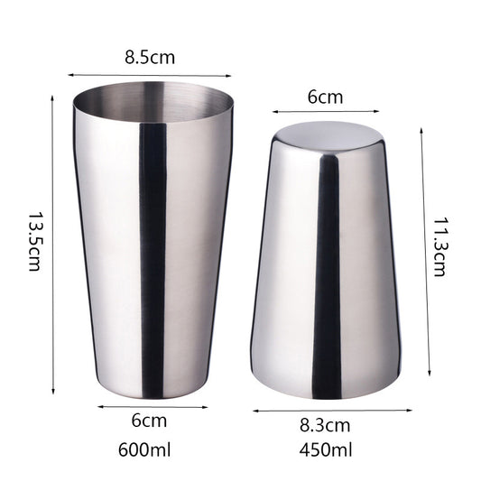 6-Piece Stainless Steel Cocktail Shaker with Ice Bucket Set