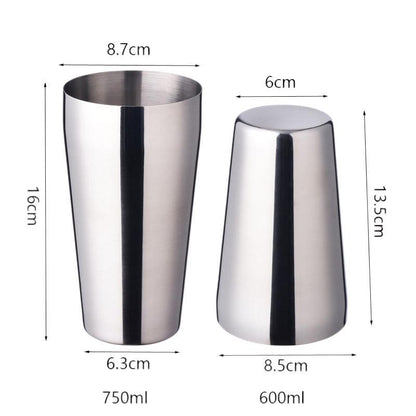6-Piece Stainless Steel Cocktail Shaker with Ice Bucket Set