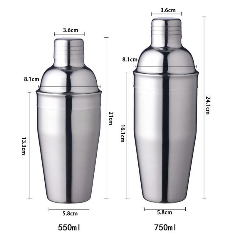 6-Piece Stainless Steel Cocktail Shaker with Ice Bucket Set