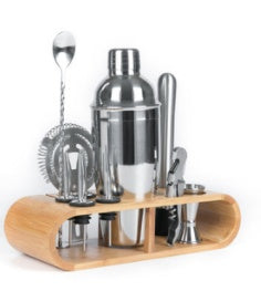 6-Piece Stainless Steel Cocktail Shaker with Ice Bucket Set
