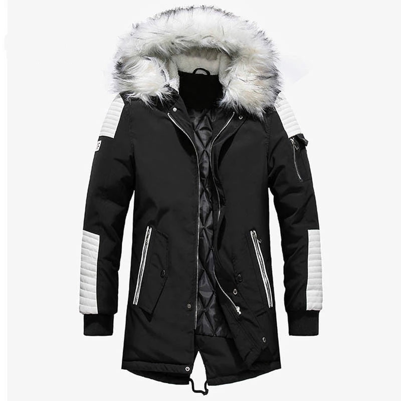 Winter Jacket Men Casual Long Hooded Parkas Warmth & Style