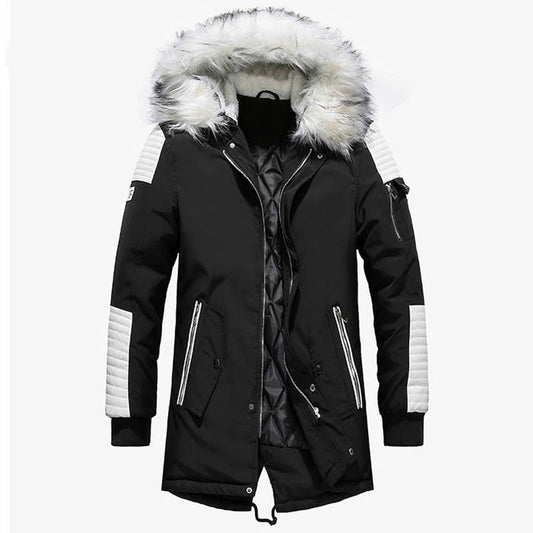 Winter Jacket Men Casual Long Hooded Parkas Warmth & Style