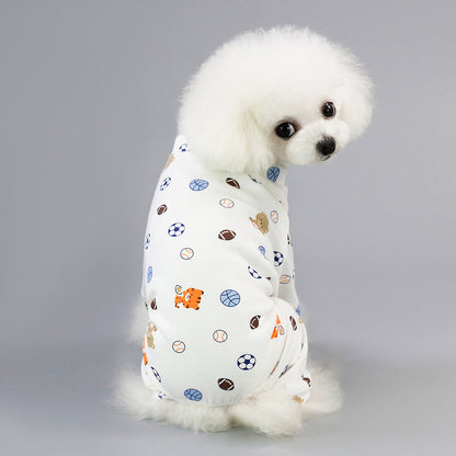 Pet Four-Legged Cotton Home Clothes Cartoon Fruit Dog Pajamas