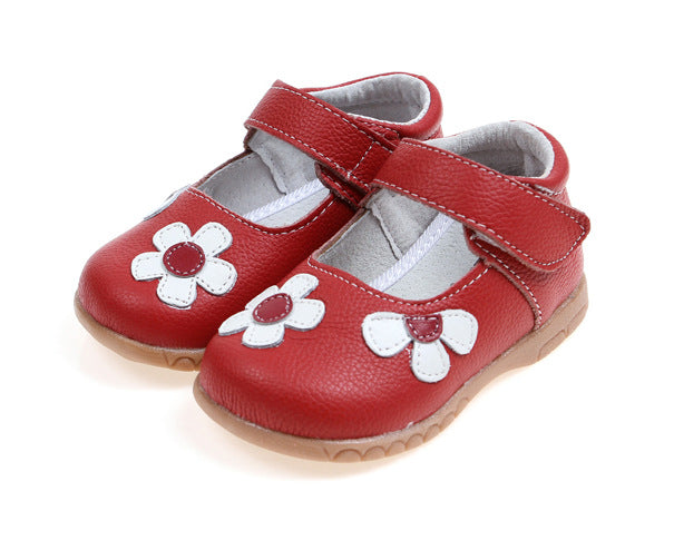 Korean Princess Shoes Leather Cowhide Children’s Baby Shoes