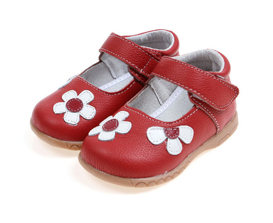 Korean Princess Shoes Leather Cowhide Children’s Baby Shoes