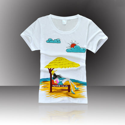 Beach Family Matching Outfits – Cotton T-Shirt & Quick Dry Shorts Set