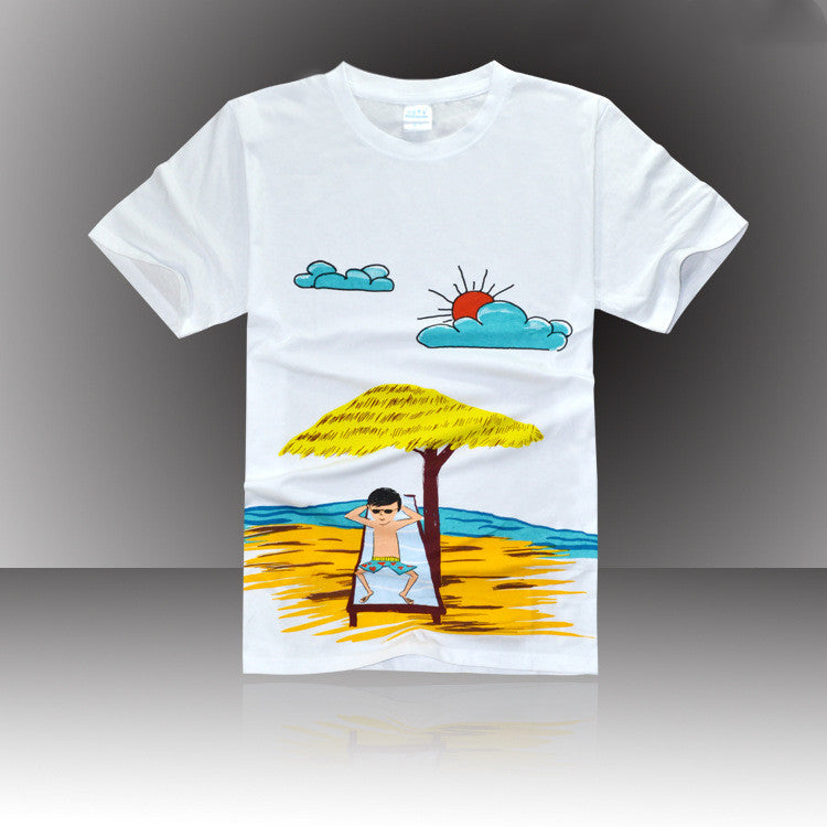Beach Family Matching Outfits – Cotton T-Shirt & Quick Dry Shorts Set