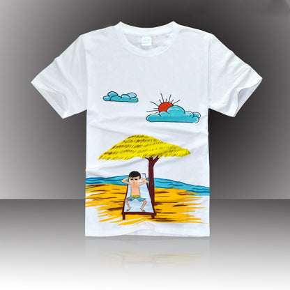 Beach Family Matching Outfits – Cotton T-Shirt & Quick Dry Shorts Set