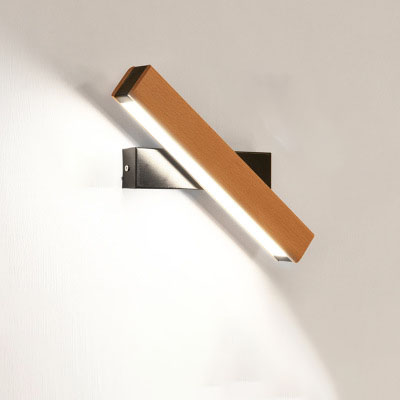 Modern Wooden LED Wall Lamp – Adjustable Lighting for Dining