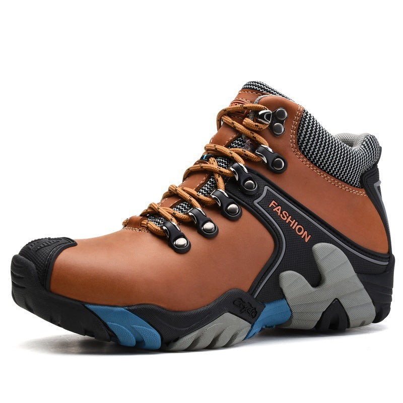 Men’s High-Top Non-Slip Outdoor Hiking Shoes Wear-Resistant