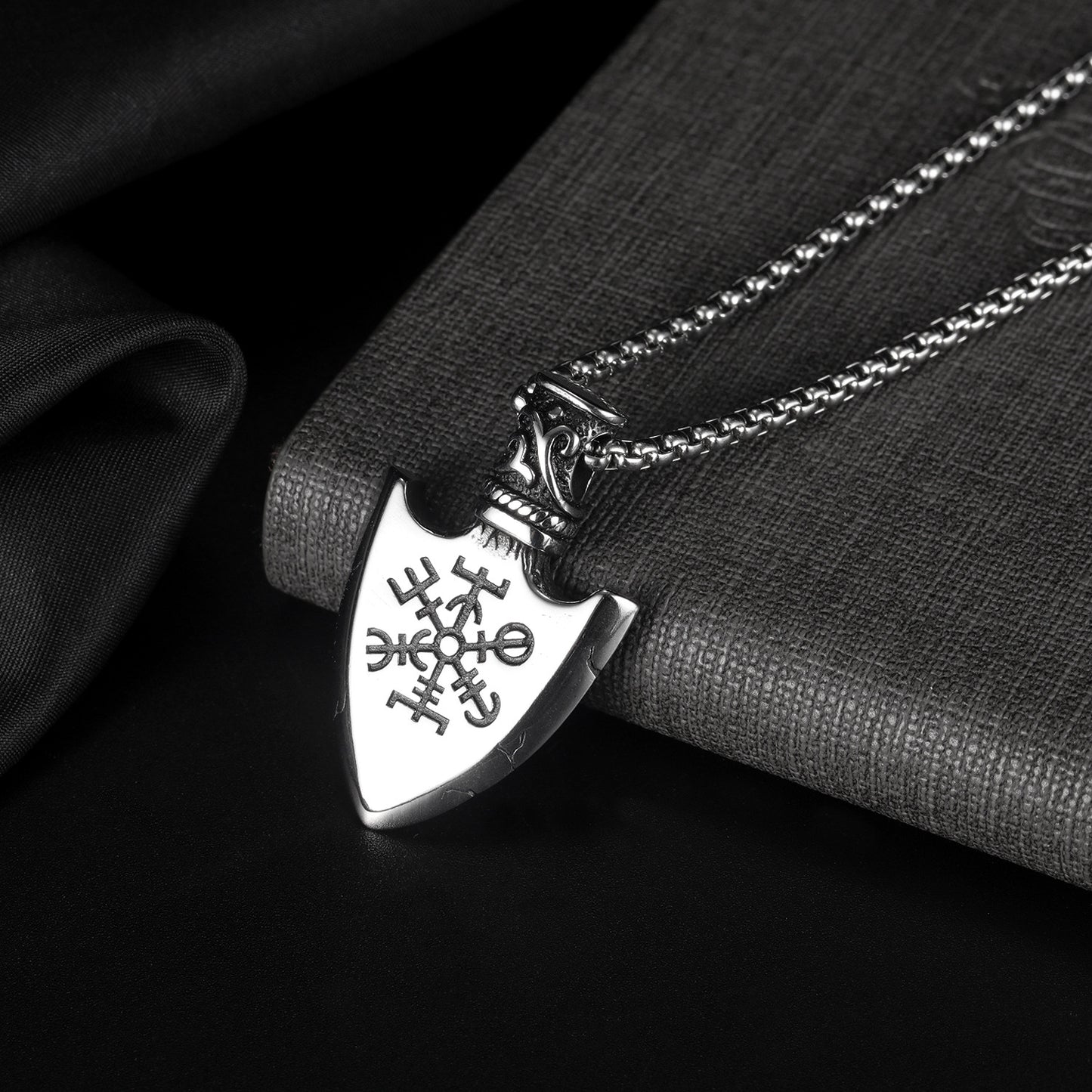 Buy Retro Shield Stainless Steel Pendant for Men Online Today
