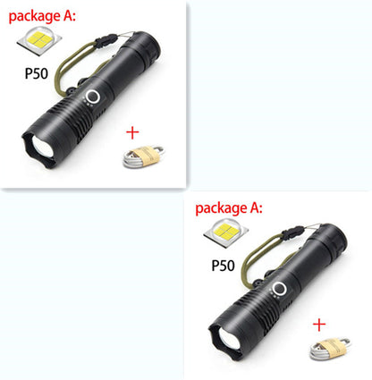 USB Charging Zoom P50 Flashlight – High Power LED Torch