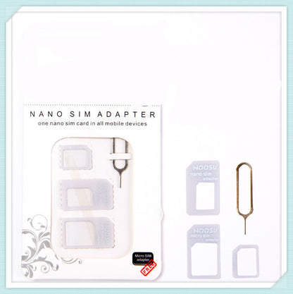Four-in-One SIM Card Pin Recovery & Mobile Phone Card Sleeve