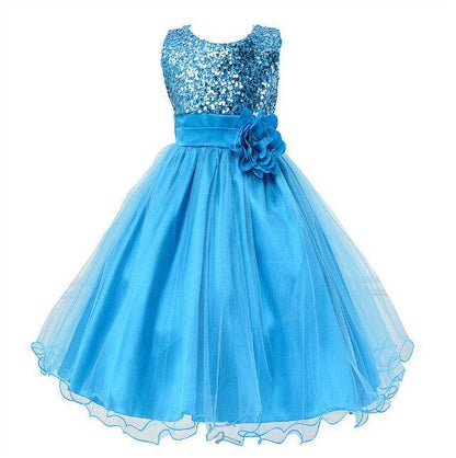 Buy Baby Sequin Dress Flower Girl Wedding Princess Dress Stylish