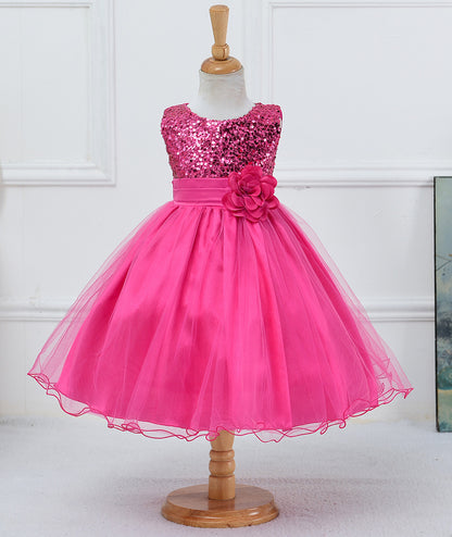 Buy Baby Sequin Dress Flower Girl Wedding Princess Dress Stylish