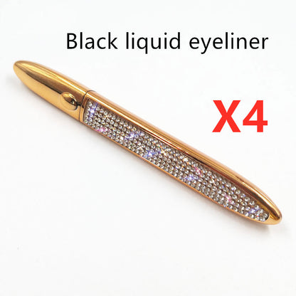 False Eyelashes with Self-Adhesive Eyeliner Multicolor Set