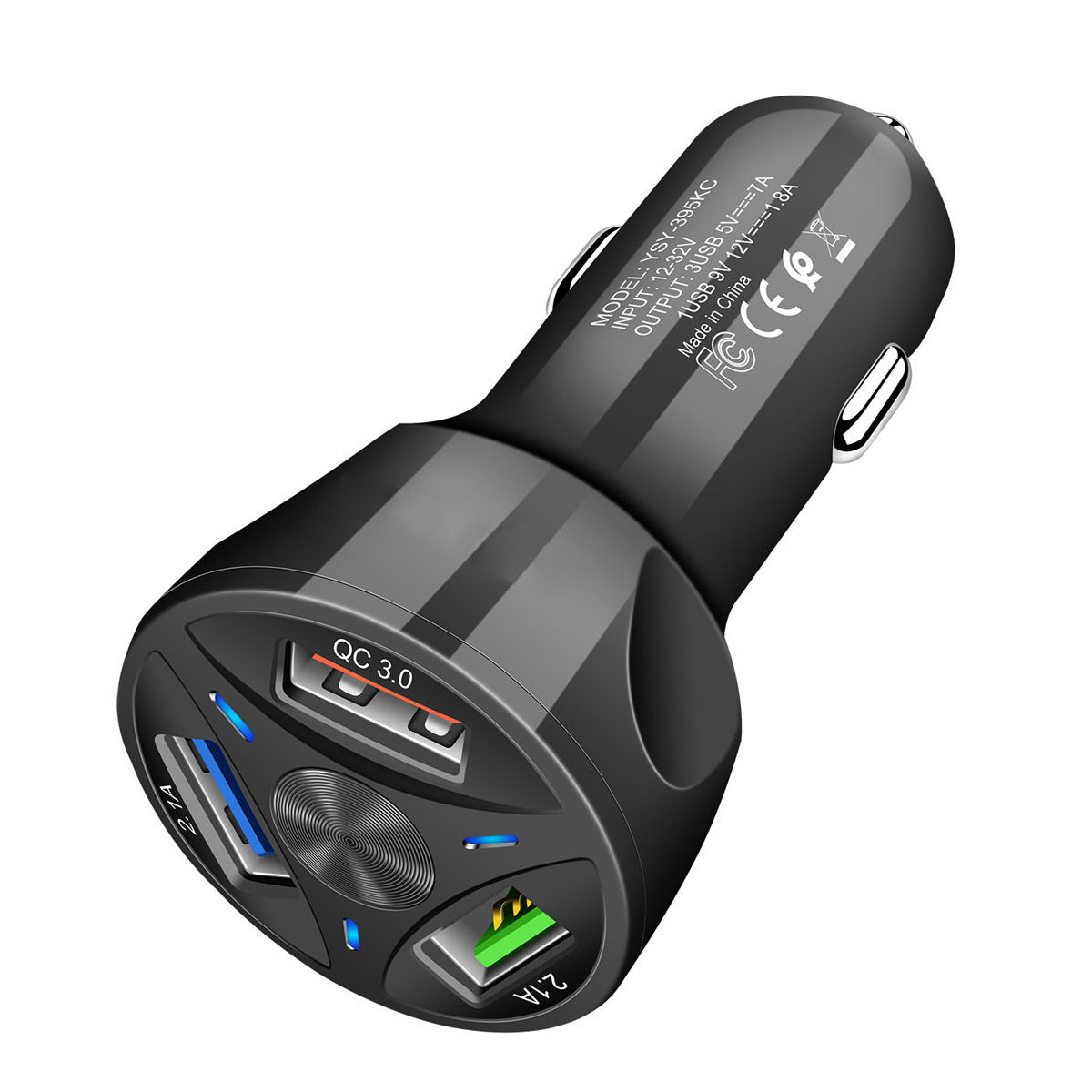 Fast Charge Car Charger – One for Four Mobile Devices in Car