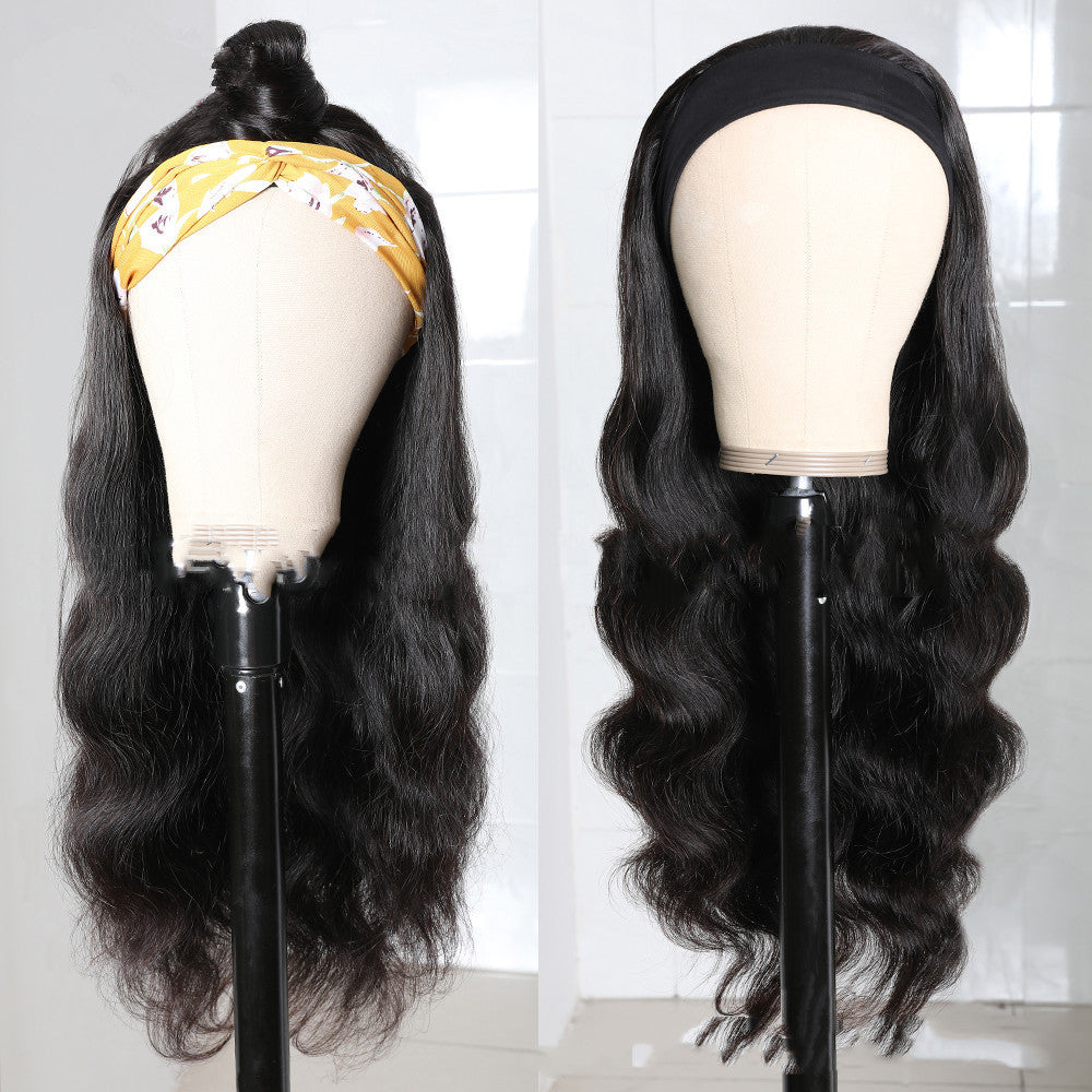 Long Curly Black Synthetic Wig – Stylish Mid-Section Curly Design