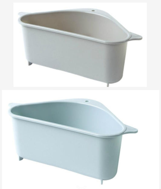 Buy Triangle Kitchen Sink Drain Storage Rack with Sponge Basket