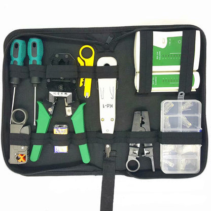 Network Toolkit Combination Set for LAN Crimping and Testing